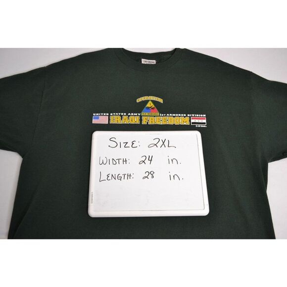 US Army Men's XXL Green Short Sleeve Graphic Print T-Shirt - Picture 12 of 12